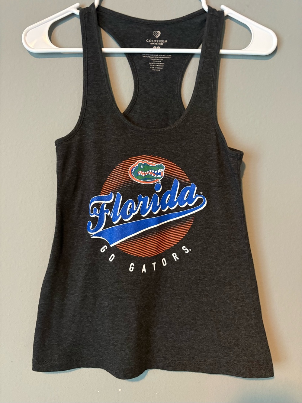 Colosseum Florida Gators Racerback Tank Top Dark Gray Heather Women's XS